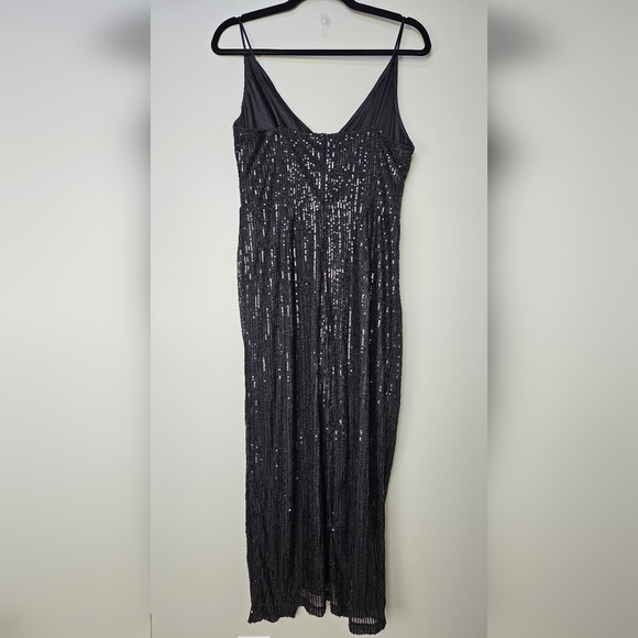 Area Stars Black Sequin Sleeveless Midi Dress, Women's Size Large - Picture 4 of 11